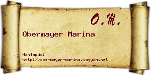 Obermayer Marina névjegykártya